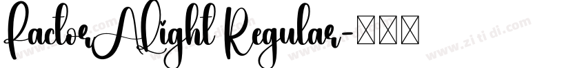 FactorALight Regular字体转换